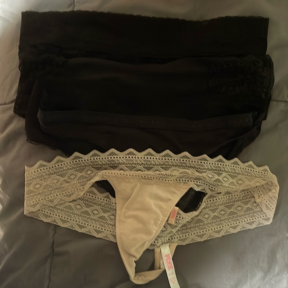 5 pair Victoria secrets and pink underwear small